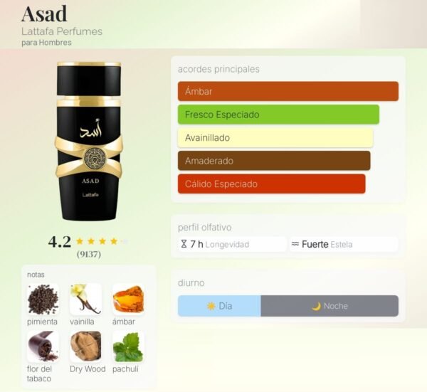 Asad-Lattafa-Perfumes-para-Hombres-perfume-card Lattafa Asad EDP 100ml